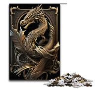 Puzzle da 1000 pezzi Serpent Flame Art Deco, gioco di puzzle per adulti, adatto a coppie e adolescenti dai 14 anni in su. 1000 pezzi.