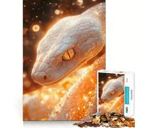 Puzzle da 1000 pezzi "Serpente Bianco Primo Piano" per Adolescenti,Divertimento per la Mente,Dimensioni Uniformi,Pezzi Precisi,Rilassante Attività di Gruppo al Chilometro (38x26cm)