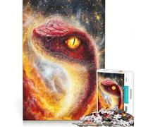 Puzzle da 1000 pezzi Serpente Cosmico, giocattolo educativo, gara di velocità manuale, con pezzi di forma casuale completamente ad incastro 38x52cm