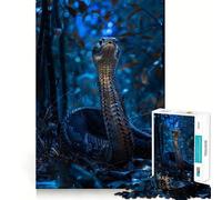 Puzzle da 1000 pezzi "Serpente nella notte" per adolescenti, ideale per migliorare la memoria, per un relax informale e per esporre opere d'arte dai tagli netti (38x52cm)