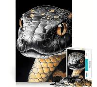 Puzzle da 1000 pezzi,serpente nero e oro,taglio senza soluzione di continuità,gioco di logica,regalo,gioco casual,decorazione natalizia per la casa (50x75cm)