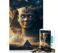 Puzzle da 1000 pezzi "Sguardo del Faraone" per adulti, gioco di puzzle, giocattolo per la casa, divertimento, taglio fine, regalo di Babbo Natale (50x75cm)