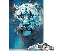 Puzzle da 1000 pezzi "Sguardo del leopardo delle nevi" per adulti | Puzzle per adulti divertenti per famiglie, regali, giochi intellettuali, 1000 pezzi (75x50 cm)