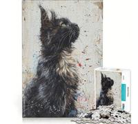 Puzzle da 1000 pezzi "Sguardo di Meraviglia", gioco pratico, interazione genitore-figlio, collezione d'artista, opera d'arte 38x26cm