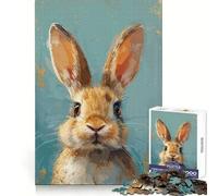 Puzzle da 1000 pezzi "Sguardo sereno del coniglio" per adulti e ragazzi ideale per stimolare la memoria favorire la calma e favorire la fuga dalla realtà con taglio liscio e un regalo speciale