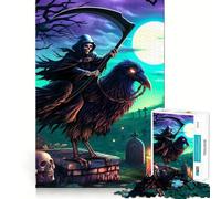 Puzzle da 1000 pezzi "Shadow and Scythe" per adolescenti, gioco per l'esercizio mentale, relax e design, ideale per assemblare e creare la lista dei desideri di Babbo Natale 50x75cm