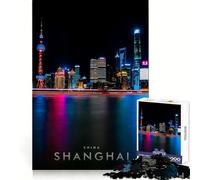 Puzzle da 1000 pezzi "Shanghai Cina" per adulti, stimolante per la mente, rilassante e accogliente, con bordi uniformi, ideale come regalo (38x52cm)