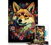 Puzzle da 1000 pezzi Shiba Hippie per adolescenti, ideale per ricordare, migliorare, calmare la mente, con un'opera d'arte da collezione 50x75cm