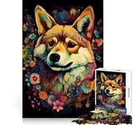 Puzzle da 1000 pezzi Shiba Hippie per adolescenti, ideale per ricordare, migliorare, calmare la mente, con un'opera d'arte da collezione 50x75cm