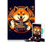 Puzzle da 1000 pezzi Shiba Inu Ramen per adolescenti, ideale per ricordare, migliorare, calmare la mente, con immagini nitide e da collezione 38x26cm