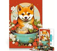 Puzzle da 1000 pezzi Shiba Ramen Ruby per adulti, gioco di puzzle per stimolare la mente, calma e relax, decorazione murale 38x26cm