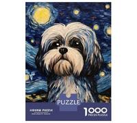 Puzzle Da 1000 Pezzi Shih Tzu Dog Starry Night Puzzle Per Adulti Gioco Pratico Vacanza A Casa Passatempo Natale Compleanno Regali 38x26cm/1000pcs