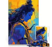 Puzzle da 1000 pezzi "Shiva The Dreamer" per adolescenti, gioco di logica, antistress, taglio preciso, regalo artistico 50x75cm