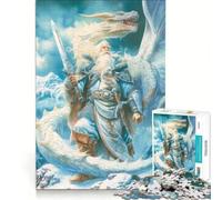 Puzzle da 1000 pezzi "Signore del Drago Invernale" gioco rilassante antistress regalo per amici e familiari 38x52cm
