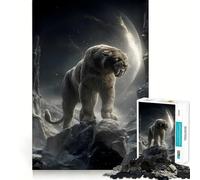 Puzzle da 1000 pezzi "Silent Sentinel of The Moonlit Peaks" per adolescenti, gioco di logica, passatempo rilassante, taglio perfetto, regalo classico 50x75cm