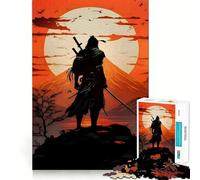 Puzzle da 1000 pezzi "Silhouette di Samurai contro il sole nascente" per adulti ideale per migliorare la memoria per un piacevole momento di relax un'opera d'arte da assemblare e collezionare