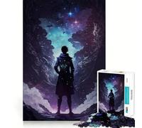 Puzzle da 1000 pezzi "Silhouette di un Dio Cosmico" per adolescenti, gioco di logica, leggero e rilassante, taglio preciso, regalo classico 50x75cm