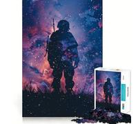 Puzzle da 1000 pezzi "Silhouette Galattica del Soldato" per adolescenti, gioco per esercizi mentali, design rilassante, assemblaggio, regalo prezioso (38x52cm)