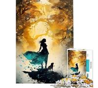 Puzzle da 1000 pezzi Silhouette nel bosco Puzzle da 1000 pezzi Decorazione per la casa Giocattolo Perfetto per la decorazione Ideale come regalo (50x75cm)