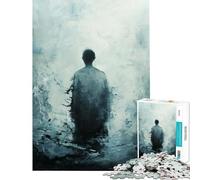 Puzzle da 1000 pezzi - Silhouette nella nebbia - Giocattolo educativo per l'apprendimento - Gioco impossibile - Vacanza a casa - Per passare il tempo - Regalo di compleanno (Dimensioni 38x26cm)