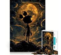 Puzzle da 1000 pezzi "Silhouette sotto la luna piena" per adolescenti, ideale per stimolare la memoria, calmare la mente e creare un'opera d'arte da collezione 50x75cm