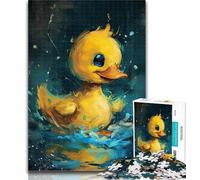 Puzzle da 1000 pezzi, simpatico anatroccolo giallo, 1000 pezzi per adolescenti, antistress, sfida difficile, decorazioni e regali unici per la casa, 50x75cm