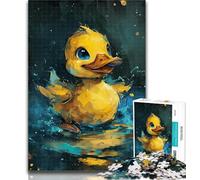 Puzzle da 1000 pezzi, simpatico piccolo anatroccolo giallo, puzzle da 1000 pezzi per adulti e adolescenti, allena il cervello e le mani, regali per amici e familiari, 26x38cm