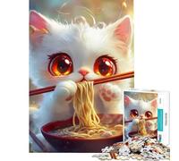 Puzzle da 1000 pezzi Simpatico puzzle per adulti con gattini e spaghetti antistress per stimolare l'analisi e la logica ideale come regalo per tutta la famiglia (dimensioni 38x26cm)