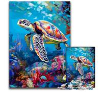 Puzzle da 1000 pezzi "Sinfonia di tartarughe marine" per adulti, perfetto come decorazione per la casa o l'ufficio, ideale come regalo di Natale, 50x75CM/19,68x29,52 pollici.