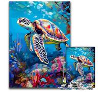 Puzzle da 1000 pezzi Sinfonia di tartarughe marine per adulti. Puzzle per adulti ideali per gli innamorati, Capodanno e San Valentino. Dimensioni: 26x38cm.