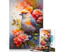 Puzzle da 1000 pezzi Sinfonia di uccelli canori per ragazzi, gioco intelligente per interni, taglio preciso, (38x52cm)