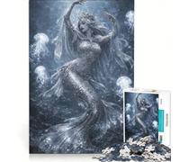 Puzzle da 1000 pezzi "Sirena Principessa dell'Oceano" gioco rompicapo rilassante e stimolante per la mente ideale come regalo per tutta la famiglia 50x75cm
