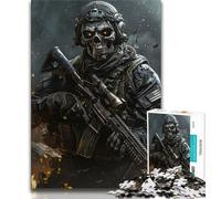 Puzzle da 1000 pezzi "Skeleton Special Forces" per adolescenti, regalo per aiutare il cervello a esercitare i giocattoli avvincenti per coltivare la pazienza, ottimo regalo, 38x26cm