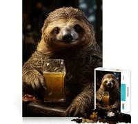 Puzzle da 1000 pezzi "Sloth Pub And Ale" per adulti, regalo, gioco per allenare la mente, rilassante, artistico, da assemblare, regalo memorabile 50x75cm