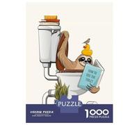 Puzzle Da 1000 Pezzi Sloth Using Toilet Puzzle Per Adulti Gioco Rompicapo Migliora La Memoria Regali Unici Per Compleanno E Natale 52x38cm/1000pcs