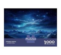 Puzzle Da 1000 Pezzi Snow-Capped Mountains Night Sky Puzzle Per Adulti Gioco Pratico Vacanza A Casa Passatempo Natale Compleanno Regali 52x38cm/1000pcs