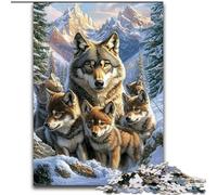 Puzzle da 1000 pezzi Snow Wolf, per bambini dai 14 anni in su, ideale come regalo per tutta la famiglia e gli amici (dimensioni 26x38cm)