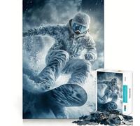 Puzzle da 1000 pezzi Snowboarder nella tempesta per adolescenti, giocattolo rilassante, evasione dalla realtà, bordi precisi, (38x26cm)