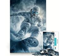 Puzzle da 1000 pezzi "Snowboarder nella tempesta" per adolescenti Puzzle che migliora la memoria, rilassante e compatto, ideale come regalo festivo (50x75cm)