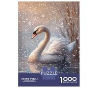 Puzzle Da 1000 Pezzi Snowy Swan Serenity Puzzle Per Adulti Giocattolo Decorazione Da Parete Corsa Di Velocità Manuale Offerta Come Regalo Per Tutta La Famiglia 70x50cm/1000pcs