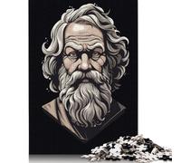 Puzzle da 1000 pezzi "Socrate, il filosofo greco", puzzle per ragazzi e ragazze, difficoltà alta, usato per rilassarsi (38x26 cm)
