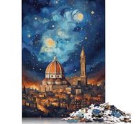 Puzzle da 1000 pezzi "Sognando a Firenze" per adulti, difficoltà alta, giocattoli educativi, giochi, regali di Natale (75x50 cm)