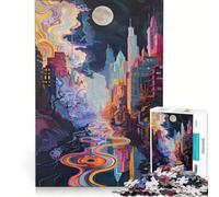 Puzzle da 1000 pezzi "Sogni della Terra Colorati", colore olio, gioco per famiglie, assemblaggio di motivi, con pezzi di forma casuale completamente ad incastro 38x26cm