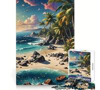 Puzzle da 1000 pezzi "Sogno Caraibico" per adulti, per il benessere mentale, un momento di relax e tranquillità Un regalo perfetto e premuroso (38x26cm)