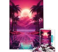 Puzzle da 1000 pezzi - Sogno nostalgico del tramonto giocattolo educativo gioco impossibile vacanza a casa passatempo regalo di compleanno (dimensioni 38x26cm)