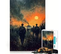 Puzzle da 1000 pezzi "Soldati che marciano in battaglia" per adolescenti, ideale per rafforzare la memoria e il legame familiare, con bordi precisi e un regalo premuroso (50x75cm)