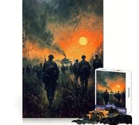Puzzle da 1000 pezzi "Soldati che marciano in battaglia" per ragazzi Puzzle che migliora la memoria, rilassante e confortevole, con tagli precisi, ideale come regalo festivo (38x52cm)