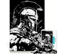 Puzzle da 1000 pezzi Soldatino in bianco e nero,taglio preciso,divertente gioco di logica,divertimento per rallentare il ritmo,decorazione natalizia per la casa (50x75cm)