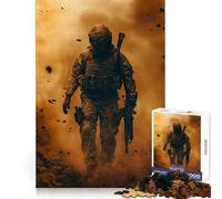 Puzzle da 1000 pezzi "Soldato nella nuvola di polvere" per ragazzi, gioco di logica fine, facile da usare, bordi precisi, regalo per le festività (38x26cm)