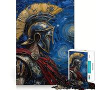 Puzzle da 1000 pezzi "Soldato spartano" di Van Gogh per adolescenti, ideale per rafforzare la memoria, per una vita tranquilla e serena, con bordi di qualità e un tocco di Babbo Natale 38x26cm
